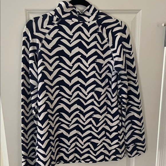 Lilly Pulitzer Navy and White Quarter Zip - Picture 5 of 11